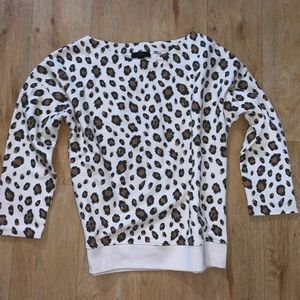 J Crew Leopard Sweat Shirt 100% Cotton